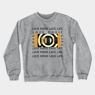 LOVE MUSIC LOVE LIFE - Guitar Crewneck Sweatshirt